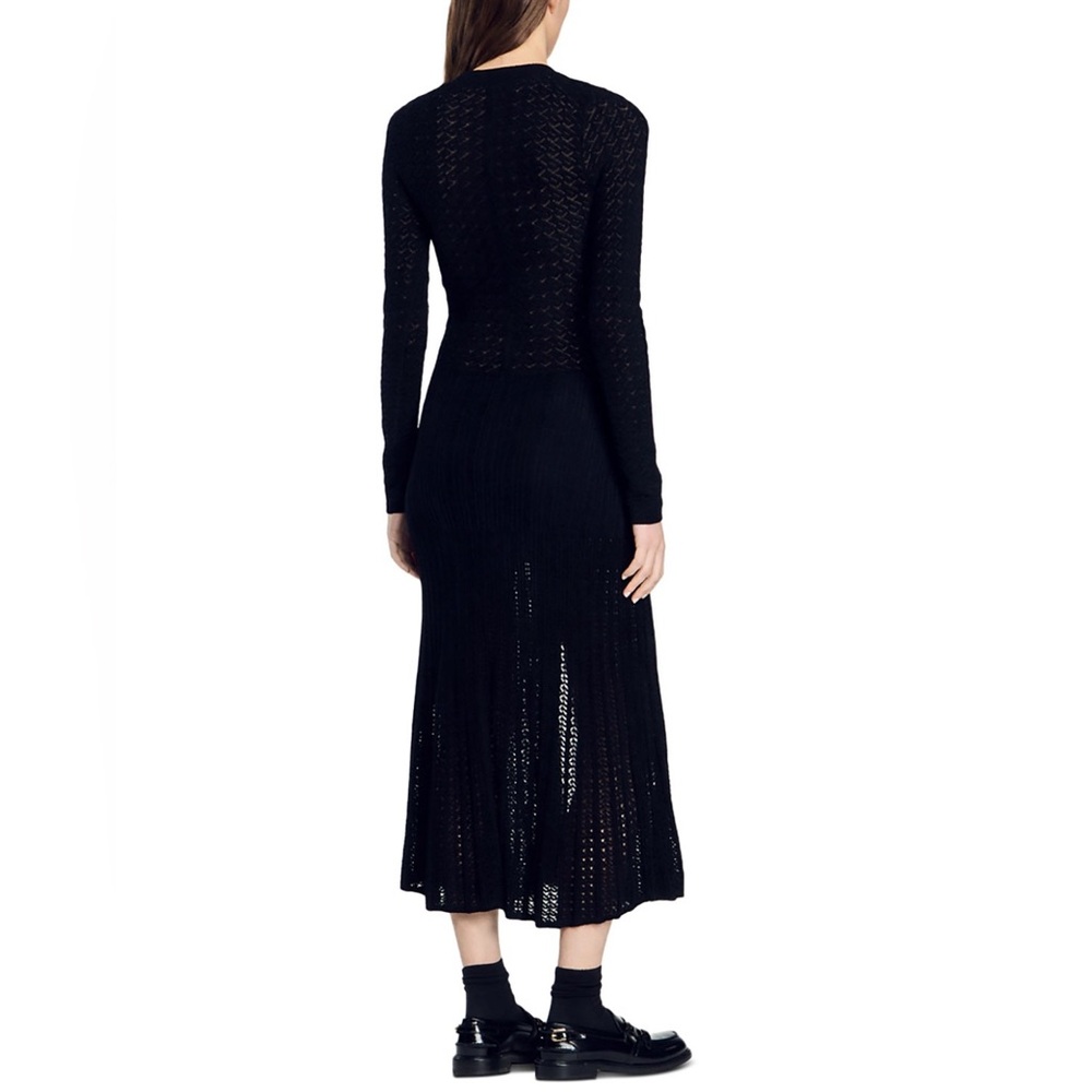 Sandro Percy Long Sleeve Knit Dress - Picture 4 of 5
